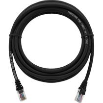 Cabo de Rede Patch Cord Cat5e CCA Preto 7 Metros