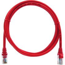 Cabo de Rede Patch Cord Cat5e CCA Vermelho 2 Metros