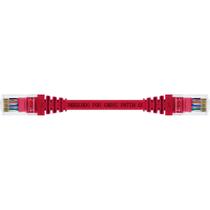 Cabo de Rede Patch Cord Cat5e CCA Vermelho 20 centímetros Cabo de Rede Patch Cord Cat5e CCA Vermelho 20 centímetros