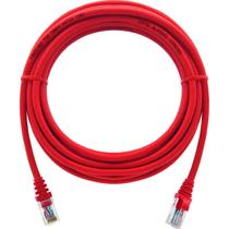 Cabo de Rede Patch Cord Cat5e CCA Vermelho 6 Metros