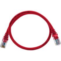 Cabo de Rede Patch Cord Cat5e CCA Vermelho 70 centímetros alta Velocidade de Transferência