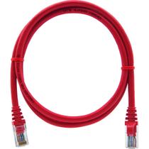 Cabo de Rede Patch Cord Cat5e CCA Vermelho 80 centímetros