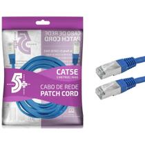 Cabo De Rede Patch Cord Cat5E Ftp 5M Azul - GNA Cabo De Rede Patch Cord Cat5E Ftp 5M Azul - GNA