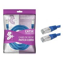 Cabo de rede patch cord cat5e ftp blindado - 5m - azul Cabo de rede patch cord cat5e ftp blindado - 5m - azul