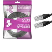 Cabo De Rede Patch Cord Cat5E Ftp Blindado Gigabit 10M Preto Cabo De Rede Patch Cord Cat5E Ftp Blindado Gigabit 10M Preto