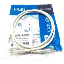 Cabo De Rede Patch Cord Cat5E Multilan Furukawa 1,5M Branco Cabo De Rede Patch Cord Cat5E Multilan Furukawa 1,5M Branco