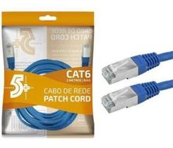 Cabo De Rede Patch Cord Cat6 5+ Alta Qualidade 2 Metros