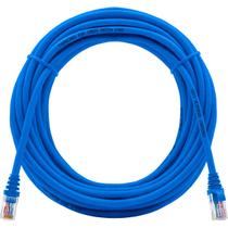 Cabo de Rede Patch Cord Cat6 CCA 15 Metros Azul