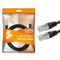 Cabo de rede patch cord cat6 ftp blindado 2m preto Cabo de rede patch cord cat6 ftp blindado 2m preto