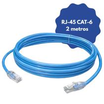Cabo De Rede Patch Cord Flexivel Rj-45 CFTV Cat-6 2 Metros Azul MCB-1002 Tomate