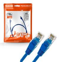 Cabo De Rede Patch Cord Plus Cable Cat.5E 2,5m Azul Gigabit Cabo De Rede Patch Cord Plus Cable Cat.5E 2,5m Azul Gigabit