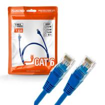 Cabo de Rede Patch Cord Plus Cable Cat.6 10M Azul Gigabit