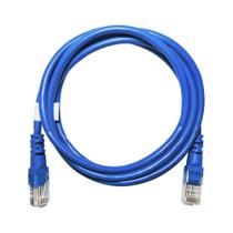 Cabo de Rede Patch Cord RJ45 Cat5e 100% Cobre 1,5 metros Homologado Anatel - Azul