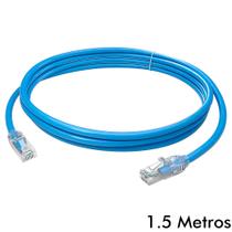 Cabo de Rede Patch Cord Sohoplus U/UTP CAT.5e CMX 1.5 Metros - Azul Claro