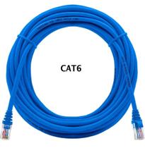 Cabo De Rede Plus Cable Pc Eth6e Patch Cord CAT6 Gigabit Azul 30 Metros