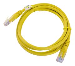 Cabo De Rede Premium Conexão RJ45 1 Metro Padrão Ouro CAT5 Amarelo Cabo De Rede Premium Conexão RJ45 1 Metro Padrão Ouro CAT5 Amarelo