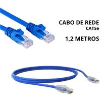 Cabo de Rede Resistênte RJ45 1,2 Metros Patch Cordes - Space Tech