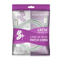 Cabo de Rede RJ45 CAT5E Patch Cord 2 Metros Branco 0181077