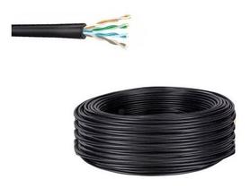 Cabo de rede -- Rolo c/ 50 metros -- CFTV -- Alarme -- Alumínio Acobreado -- PRETO