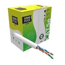 Cabo de Rede Sohoplus U/UTP CAT.5e 305m 24AWGX4P - Branco Cabo de Rede Sohoplus U/UTP CAT.5e 305m 24AWGX4P - Branco