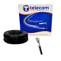 Cabo De Rede Telecam Blindado Cat 5E 100 Mts C/ Dreno 4Px24Awg Cobre Preto Cabo De Rede Telecam Blindado Cat 5E 100 Mts C/ Dreno 4Px24Awg Cobre Preto
