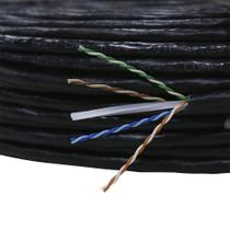 Cabo De Rede U/UTP Cat6 Preto Rolo 100 Metros Copperlan