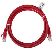 Cabo de Rede UTP 100% Cobre Cat5e 2,5 Metros Homologado Anatel - Vermelho