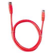 Cabo de Rede UTP (Patch Cord) RJ45 Cat 5e - 2.5 metros - Vermelho - Plus Cable PC-ETHU25RD