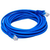 Cabo de Rede UTP Patch Cord RJ45 Cat 5e - 5 metros - Azul - Plus Cable PC-ETHU50BL