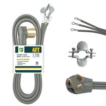 Cabo de secador EP 4 pés 10/3 SRDT 30A 125/250V NEMA 14-30 cinza