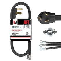 Cabo de secagem EP 4 pés 10/3 SRDT 30Amp NEMA 10-30 preto