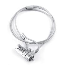 Cabo de segurança combinado Laptop Lock DJDK 110 cm prateado Cabo de segurança combinado Laptop Lock DJDK 110 cm prateado