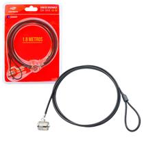 Cabo De Seguranca De Aco Para Notebook Trava 1,8M Cs-30 C3 Tech