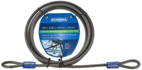 Cabo de segurança em loop de aço flexível Lock Schlage 4,5 m Cabo de segurança em loop de aço flexível Lock Schlage 4,5 m