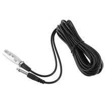 Cabo de sinal de áudio c/3 m P/ microfone XLR F x P 10,conector,plug metálico