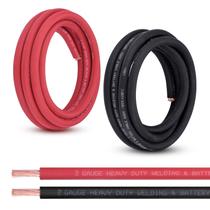 Cabo de Solda Shirbly - 2 AWG - 10 Pés Vermelho + 10 Pés Preto Cabo de Solda Shirbly - 2 AWG - 10 Pés Vermelho + 10 Pés Preto