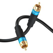 Cabo de subwoofer de áudio RCA BlueRigger de 15 pés com blindagem dupla Cabo de subwoofer de áudio RCA BlueRigger de 15 pés com blindagem dupla