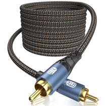 Cabo de subwoofer EMK RCA para RCA 24K banhado a ouro 5m Cabo de subwoofer EMK RCA para RCA 24K banhado a ouro 5m
