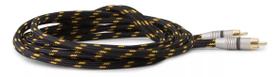 Cabo De Subwoofer Rca X Rca 3m Noisefree Aat Ar-1 Blindado Cor Preto Cabo De Subwoofer Rca X Rca 3m Noisefree Aat Ar-1 Blindado Cor Preto