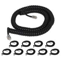 Cabo de telefone Cablesys enrolado 3,6 m para telefone PBX Cabo de telefone Cablesys enrolado 3,6 m para telefone PBX