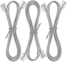 Cabo de Telefone RJ11-6P4C Cinza - 5 metros