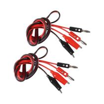 Cabo De Teste Com Plugue Banana De 4mm Para Clipe Jacaré, Kit De Conector De 1m