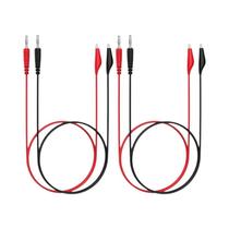 Cabo De Teste De 1M Com Clip Jacaré Para Plugue Banana, 4 Peças, Sonda Dupla Para Multímetro