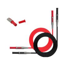 Cabo De Teste Multímetro Com Plugue Banana Duplo De 4mm, 1000V 15A, 100cm, Cabo De Cobre PVC, 2