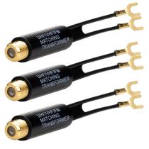 Cabo de transformador correspondente de 75 Ohm a 300 Ohm, pacote com 3 Cabo de transformador correspondente de 75 Ohm a 300 Ohm, pacote com 3