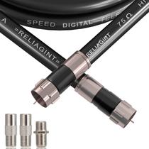 Cabo de TV RELIAGINT RG6 coaxial de 30 pés com conector F branco