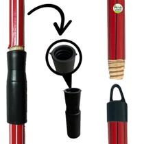 CABO de VASSOURA Madeira 1,8m com Encaixe Prolongador Compacto Extensor Rosca Rodo Três Partes 60cm Plastificado Mop CABO de VASSOURA Madeira 1,8m com Encaixe Prolongador Compacto Extensor Rosca Rodo Três Partes 60cm Plastificado Mop