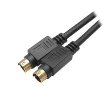 Cabo de Video para Super VHS 2 Metros com PLUG Mini DIN Dourado
