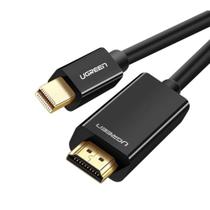 Cabo de Vídeo Ugreen Mini DisplayPort para Hdmi Macho/Macho Resolução até 4K 1.5M Preto