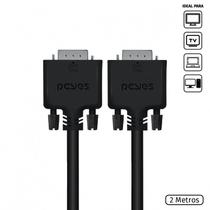 Cabo de video vga 15 pinos macho para vga 15 pinos macho 28awg puro cobre 2 metros - pvm15-2